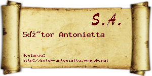 Sátor Antonietta névjegykártya