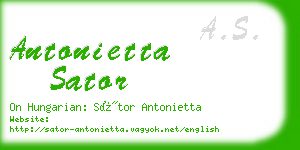 antonietta sator business card